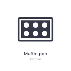 muffin pan icon. isolated muffin pan icon vector illustration from kitchen collection. editable sing symbol can be use for web site and mobile app