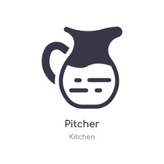 pitcher icon. isolated pitcher icon vector illustration from kitchen collection. editable sing symbol can be use for web site and mobile app
