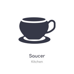 saucer icon. isolated saucer icon vector illustration from kitchen collection. editable sing symbol can be use for web site and mobile app