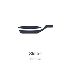 skillet icon. isolated skillet icon vector illustration from kitchen collection. editable sing symbol can be use for web site and mobile app