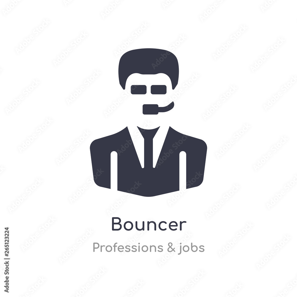 Poster bouncer icon. isolated bouncer icon vector illustration from professions & jobs collection. editable