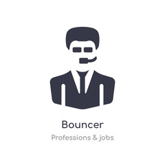 Obraz na płótnie Canvas bouncer icon. isolated bouncer icon vector illustration from professions & jobs collection. editable sing symbol can be use for web site and mobile app