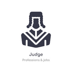 judge icon. isolated judge icon vector illustration from professions & jobs collection. editable sing symbol can be use for web site and mobile app