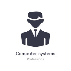 computer systems analyst icon. isolated computer systems analyst icon vector illustration from professions collection. editable sing symbol can be use for web site and mobile app