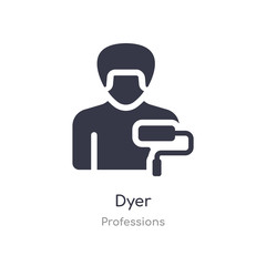 dyer icon. isolated dyer icon vector illustration from professions collection. editable sing symbol can be use for web site and mobile app