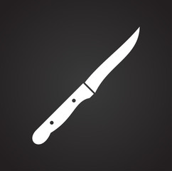 Knife icon on background for graphic and web design. Simple vector sign. Internet concept symbol for website button or mobile app.