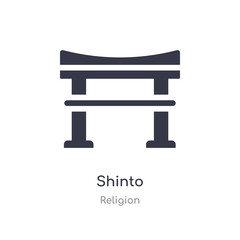 shinto icon. isolated shinto icon vector illustration from religion collection. editable sing symbol can be use for web site and mobile app