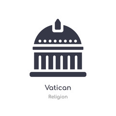 vatican icon. isolated vatican icon vector illustration from religion collection. editable sing symbol can be use for web site and mobile app