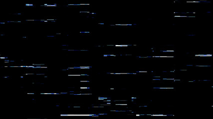 Blue Digital Computer Glitch Overlay