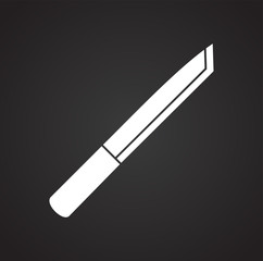 Knife icon on background for graphic and web design. Simple vector sign. Internet concept symbol for website button or mobile app.