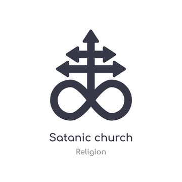 satanic church icon. isolated satanic church icon vector illustration from religion collection. editable sing symbol can be use for web site and mobile app