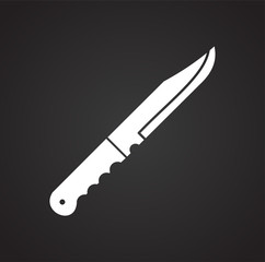 Knife icon on background for graphic and web design. Simple vector sign. Internet concept symbol for website button or mobile app.