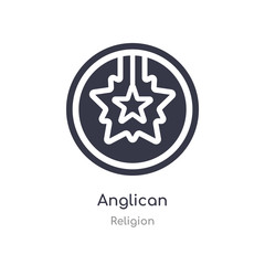 anglican icon. isolated anglican icon vector illustration from religion collection. editable sing symbol can be use for web site and mobile app