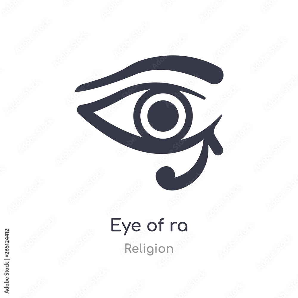 Poster eye of ra icon. isolated eye of ra icon vector illustration from religion collection. editable sing 
