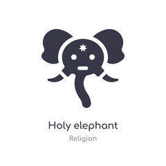 holy elephant icon. isolated holy elephant icon vector illustration from religion collection. editable sing symbol can be use for web site and mobile app