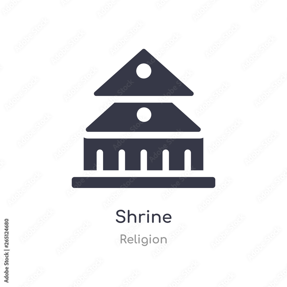 Poster shrine icon. isolated shrine icon vector illustration from religion collection. editable sing symbol