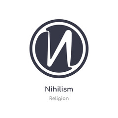 nihilism icon. isolated nihilism icon vector illustration from religion collection. editable sing symbol can be use for web site and mobile app