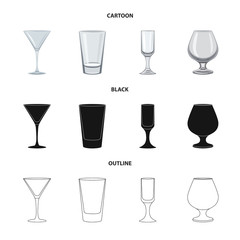 Isolated object of form and celebration logo. Set of form and volume vector icon for stock.