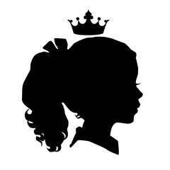 Girl's head, crown and background on different layers