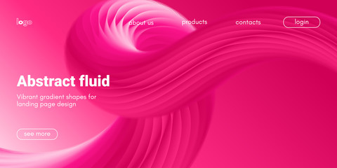 Abstract Fluid Background for Landing Page.