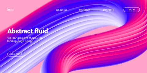 Abstract 3d Background with Fluid Shape.