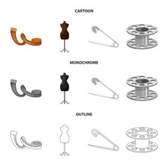 Isolated object of craft and handcraft logo. Set of craft and industry stock vector illustration.