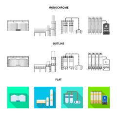 Obraz premium Vector illustration of production and structure sign. Set of production and technology stock symbol for web.