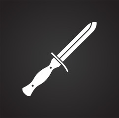 Knife icon on background for graphic and web design. Simple vector sign. Internet concept symbol for website button or mobile app.