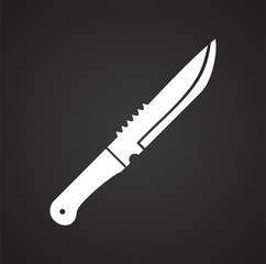Knife icon on background for graphic and web design. Simple vector sign. Internet concept symbol for website button or mobile app.