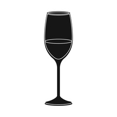 Isolated object of wine and glass icon. Set of wine and transparent vector icon for stock.
