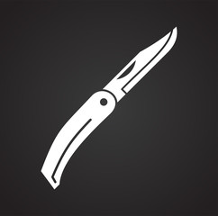 Knife icon on background for graphic and web design. Simple vector sign. Internet concept symbol for website button or mobile app.