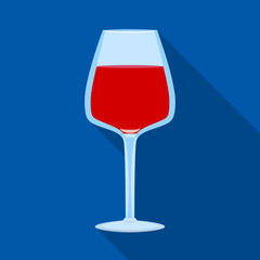 Isolated object of wine and glass icon. Set of wine and tasting stock symbol for web.