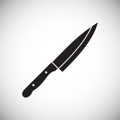 Knife icon on background for graphic and web design. Simple vector sign. Internet concept symbol for website button or mobile app.