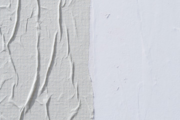White creased poster texture. Abstract background.