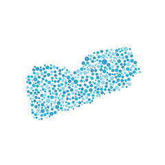 Vector map Yemen. Isolated vector Illustration. Black on White background. EPS 10 Illustration.