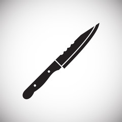 Knife icon on background for graphic and web design. Simple vector sign. Internet concept symbol for website button or mobile app.