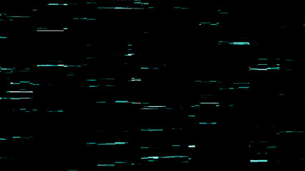 Cyan Digital Computer Glitch Overlay 