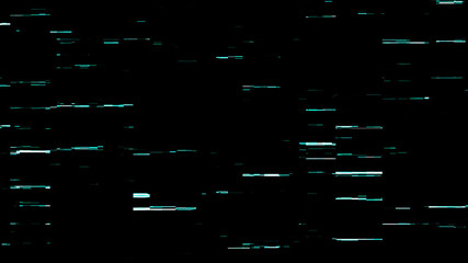 Cyan Digital Computer Glitch Overlay 