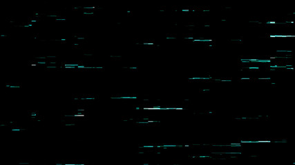 Cyan Digital Computer Glitch Overlay 