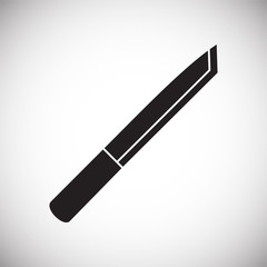 Knife icon on background for graphic and web design. Simple vector sign. Internet concept symbol for website button or mobile app.