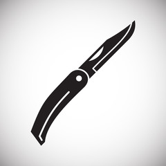 Knife icon on background for graphic and web design. Simple vector sign. Internet concept symbol for website button or mobile app.