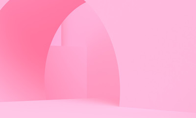 Minimalist abstract background, primitive geometrical figures, trend poster, 3D render ,for the advertized.