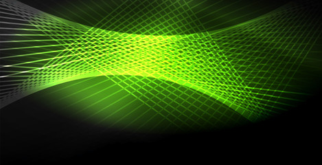 Fototapeta premium Neon color abstract lines