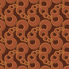 Abstract soft chains of bubbles on vector pattern. Geometric rounded seamless design for fabric, web, wallpaper, wrapping paper etc.