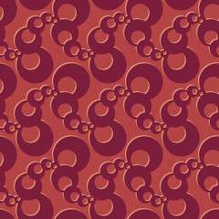 Abstract heat chains of bubbles on vector pattern. Geometric rounded seamless design for fabric, web, wallpaper, wrapping paper etc.