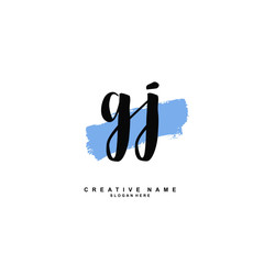 G J GJ Initial logo template vector. Letter logo concept
