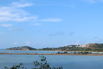 landscape with lake and clouds