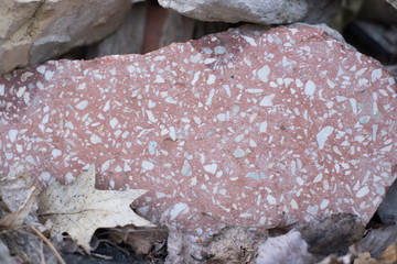 piece of pink granite
