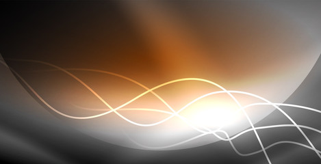 Neon lines shiny glowing background