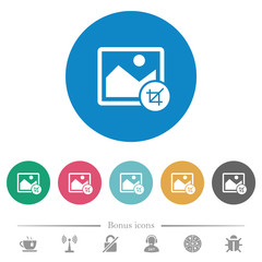 Crop image flat round icons